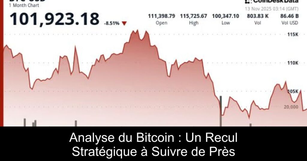 Analyse du Bitcoin : Un Recul Stratégique à Suivre de Près
