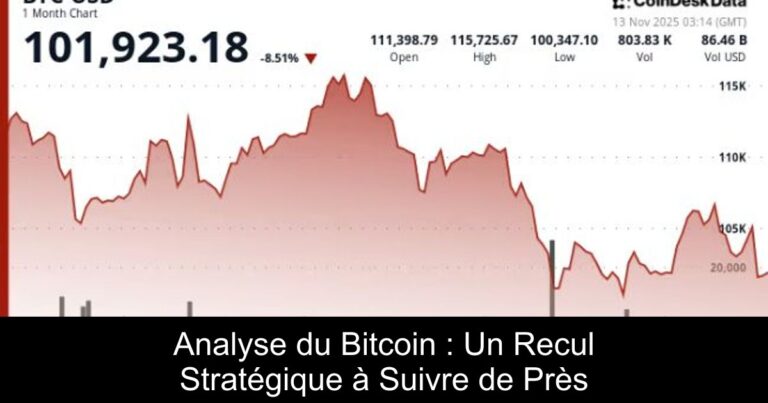 Analyse du Bitcoin : Un Recul Stratégique à Suivre de Près