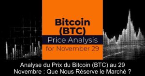 Analyse du Prix du Bitcoin (BTC) au 29 Novembre : Que Nous Réserve le Marché ?