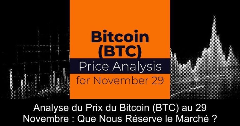 Analyse du Prix du Bitcoin (BTC) au 29 Novembre : Que Nous Réserve le Marché ?