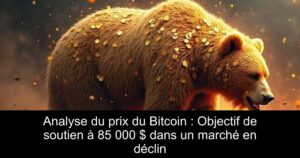 Analyse du prix du Bitcoin : Objectif de soutien à 85 000 $ dans un marché en déclin