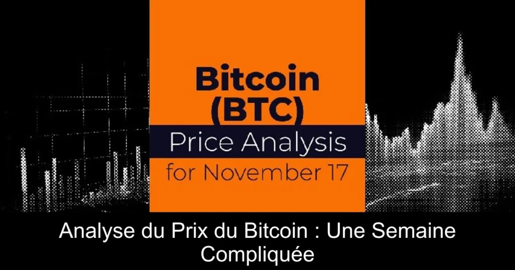 Analyse du Prix du Bitcoin : Une Semaine Compliquée