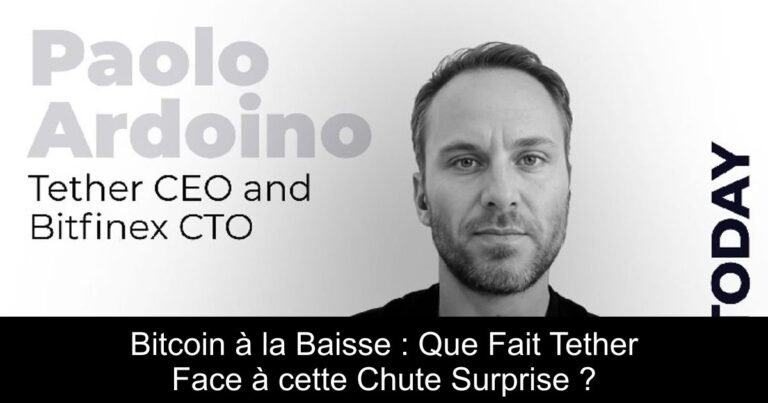 Bitcoin à la Baisse : Que Fait Tether Face à cette Chute Surprise ?