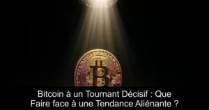 Bitcoin à un Tournant Décisif : Que Faire face à une Tendance Aliénante ?