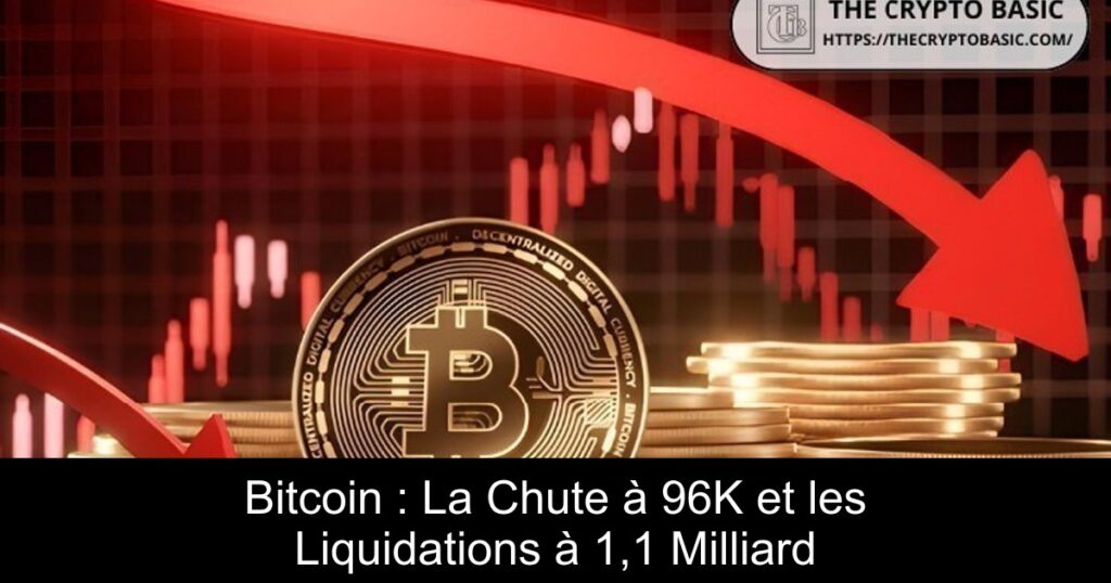Bitcoin : La Chute à 96K et les Liquidations à 1,1 Milliard