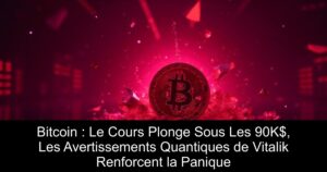 Bitcoin : Le Cours Plonge Sous Les 90K$, Les Avertissements Quantiques de Vitalik Renforcent la Panique