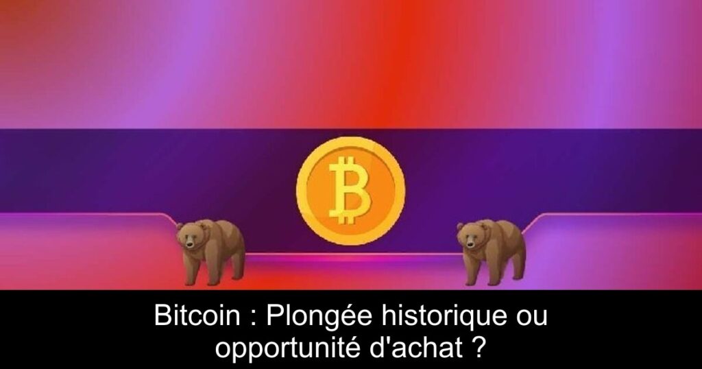 Bitcoin : Plongée historique ou opportunité d’achat ?
