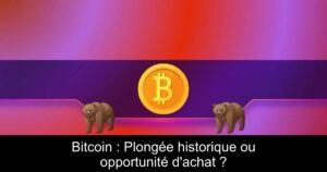 Bitcoin : Plongée historique ou opportunité d&rsquo;achat ?