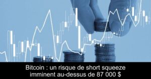 Bitcoin : un risque de short squeeze imminent au-dessus de 87 000 $