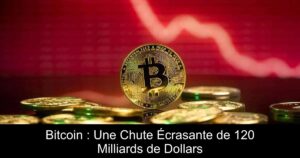 Bitcoin : Une Chute Écrasante de 120 Milliards de Dollars