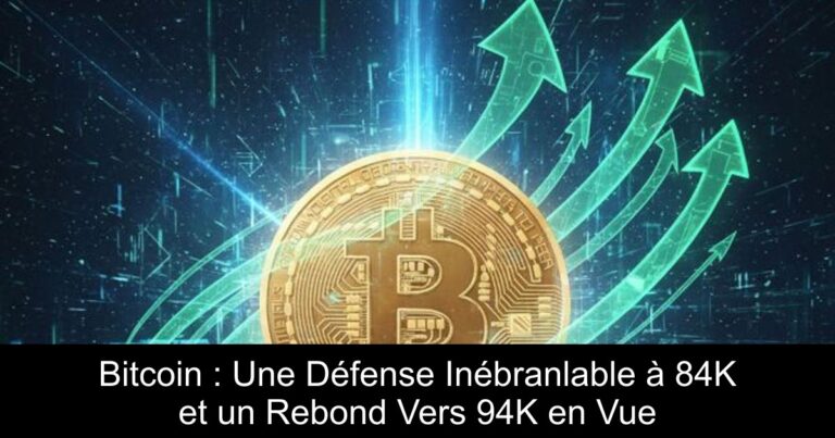 Bitcoin : Une Défense Inébranlable à 84K et un Rebond Vers 94K en Vue