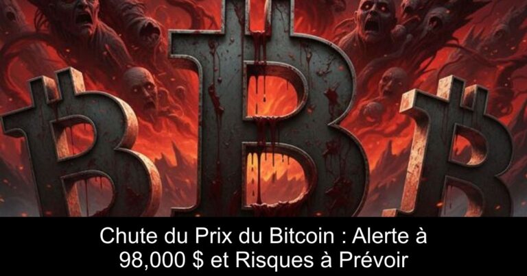 Chute du Prix du Bitcoin : Alerte à 98,000 $ et Risques à Prévoir