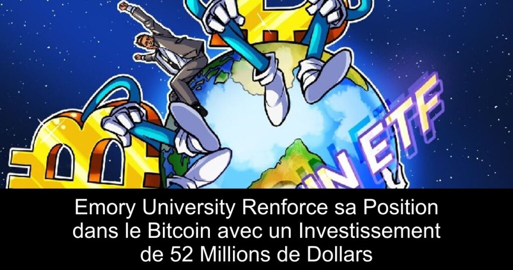 Emory University Renforce sa Position dans le Bitcoin avec un Investissement de 52 Millions de Dollars