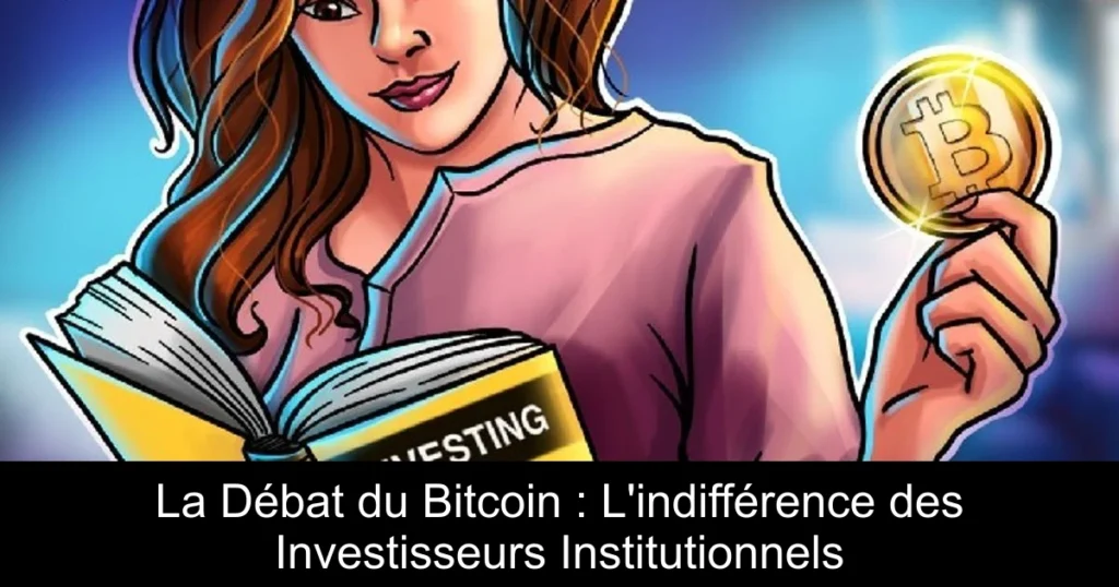 La Débat du Bitcoin : L’indifférence des Investisseurs Institutionnels