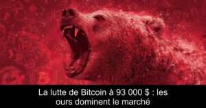 La lutte de Bitcoin à 93 000 $ : les ours dominent le marché