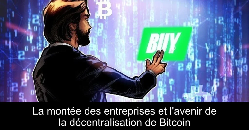 La montée des entreprises et l’avenir de la décentralisation de Bitcoin