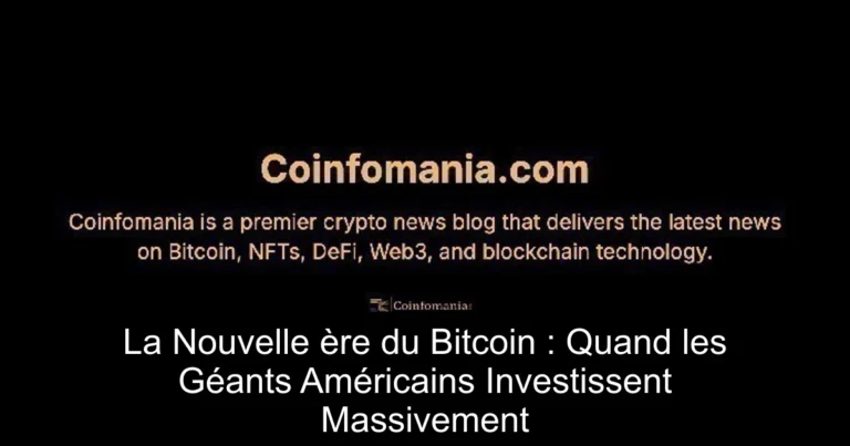 La Nouvelle ère du Bitcoin : Quand les Géants Américains Investissent Massivement