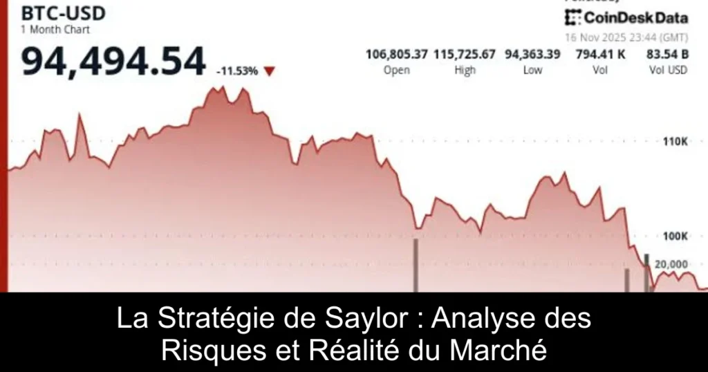 La Stratégie de Saylor : Analyse des Risques et Réalité du Marché