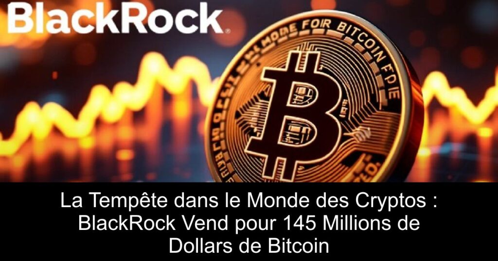 La Tempête dans le Monde des Cryptos : BlackRock Vend pour 145 Millions de Dollars de Bitcoin