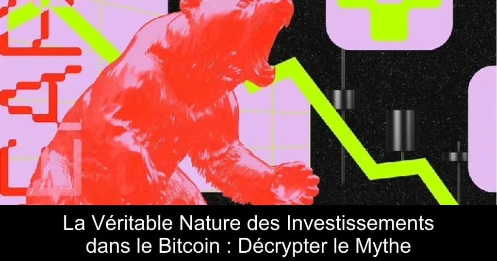 La Véritable Nature des Investissements dans le Bitcoin : Décrypter le Mythe