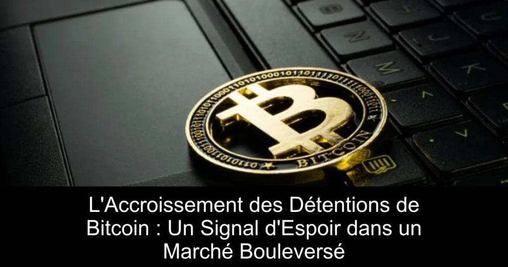 L’Accroissement des Détentions de Bitcoin : Un Signal d’Espoir dans un Marché Bouleversé