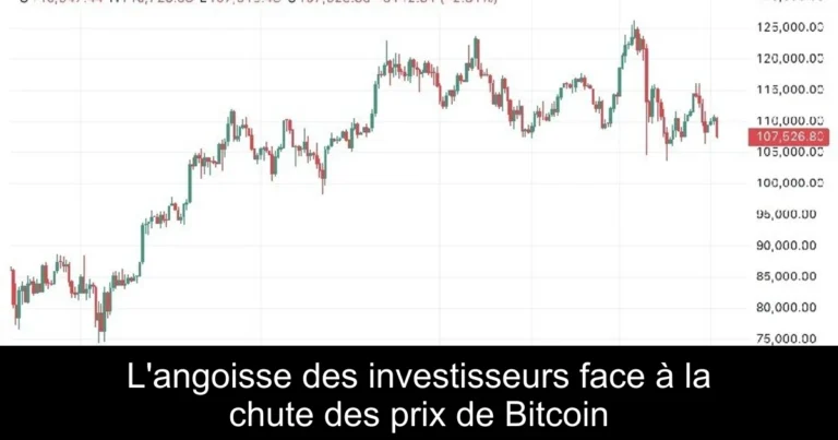 L'angoisse des investisseurs face à la chute des prix de Bitcoin
