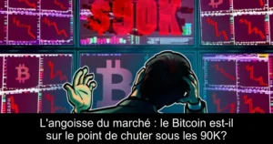 L&rsquo;angoisse du marché : le Bitcoin est-il sur le point de chuter sous les 90K?