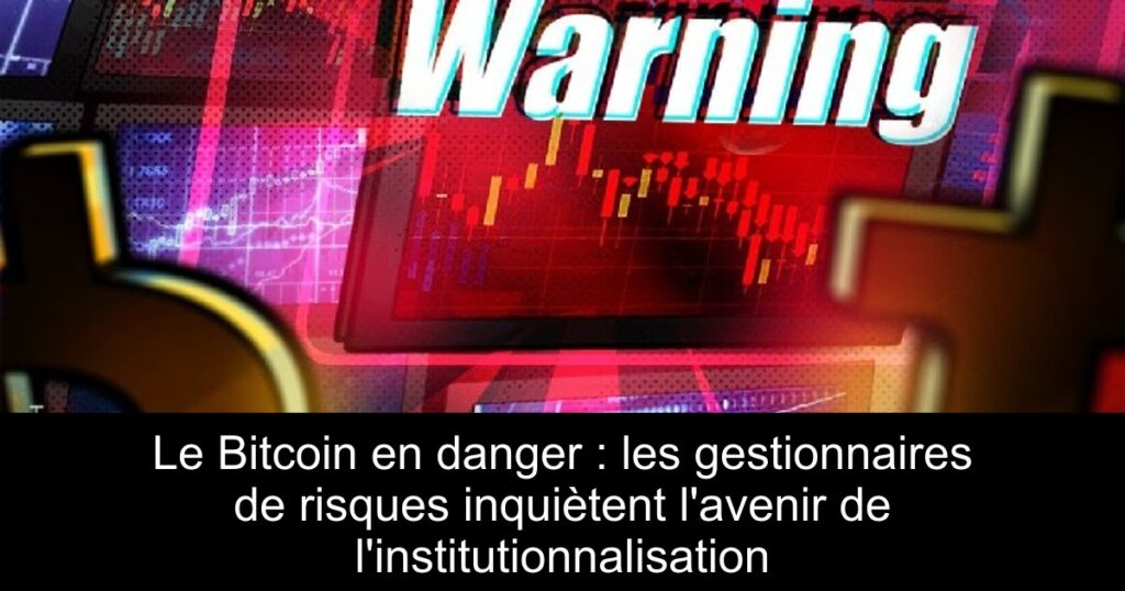 Le Bitcoin en danger : les gestionnaires de risques inquiètent l’avenir de l’institutionnalisation