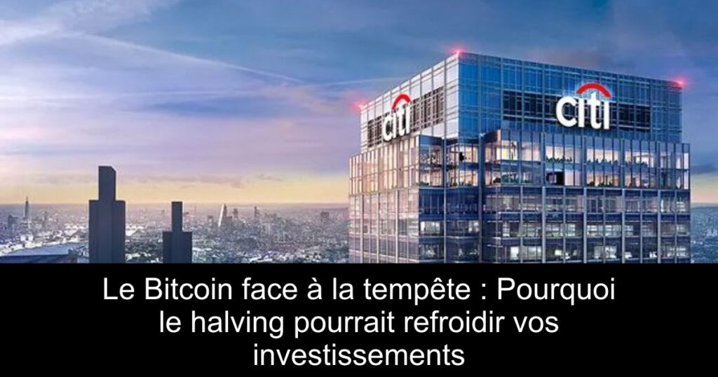 Le Bitcoin face à la tempête : Pourquoi le halving pourrait refroidir vos investissements