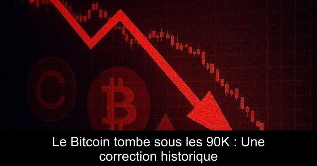 Le Bitcoin tombe sous les 90K : Une correction historique