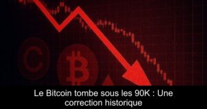 Le Bitcoin tombe sous les 90K : Une correction historique