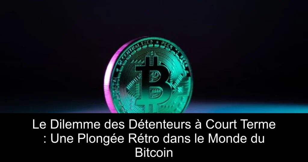 Le Dilemme des Détenteurs à Court Terme : Une Plongée Rétro dans le Monde du Bitcoin