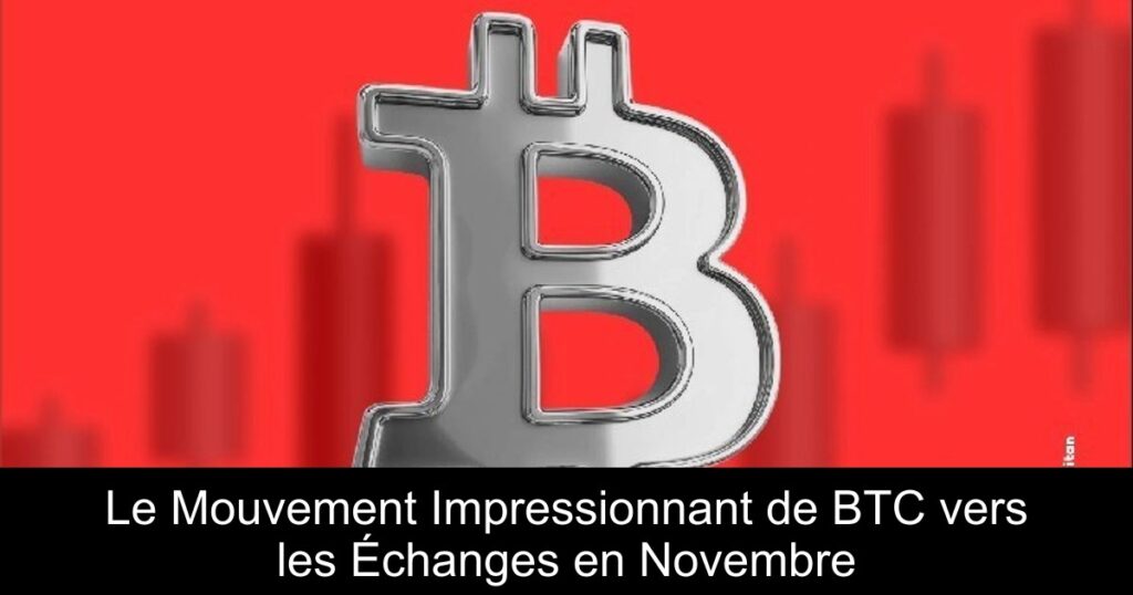 Le Mouvement Impressionnant de BTC vers les Échanges en Novembre