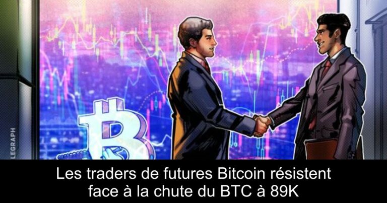 Les traders de futures Bitcoin résistent face à la chute du BTC à 89K