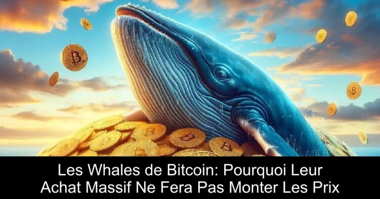 Les Whales de Bitcoin: Pourquoi Leur Achat Massif Ne Fera Pas Monter Les Prix