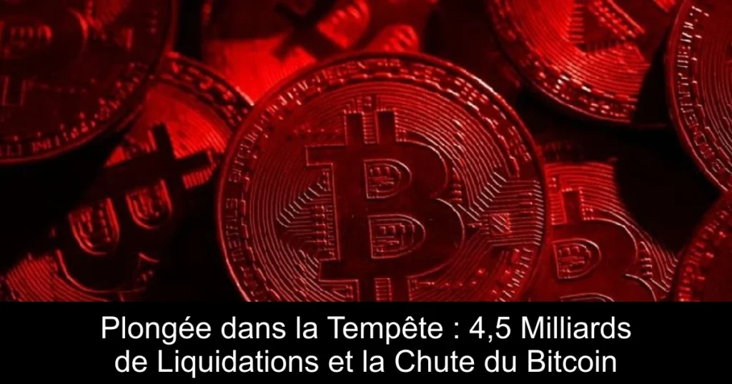 Plongée dans la Tempête : 4,5 Milliards de Liquidations et la Chute du Bitcoin