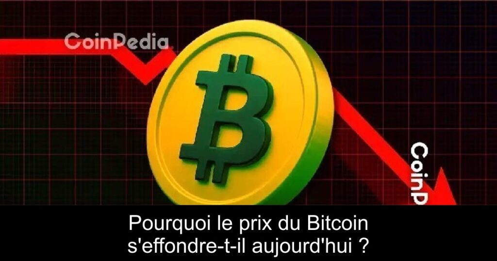 Pourquoi le prix du Bitcoin s’effondre-t-il aujourd’hui ?