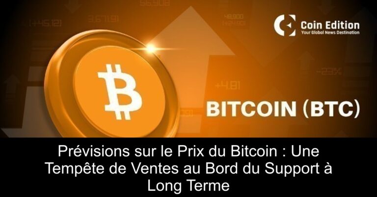 Prévisions sur le Prix du Bitcoin : Une Tempête de Ventes au Bord du Support à Long Terme