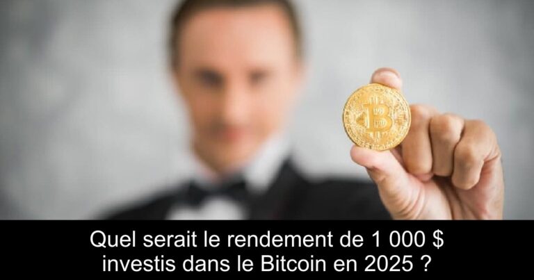 Quel serait le rendement de 1 000 $ investis dans le Bitcoin en 2025 ?