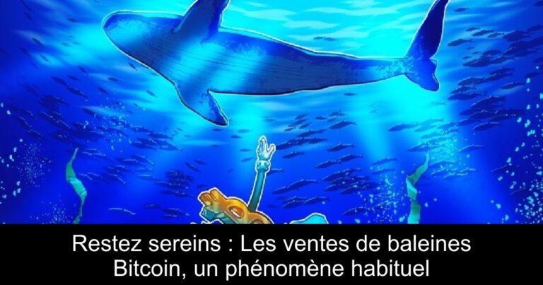 Restez sereins : Les ventes de baleines Bitcoin, un phénomène habituel
