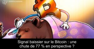 Signal baissier sur le Bitcoin : une chute de 77 % en perspective ?