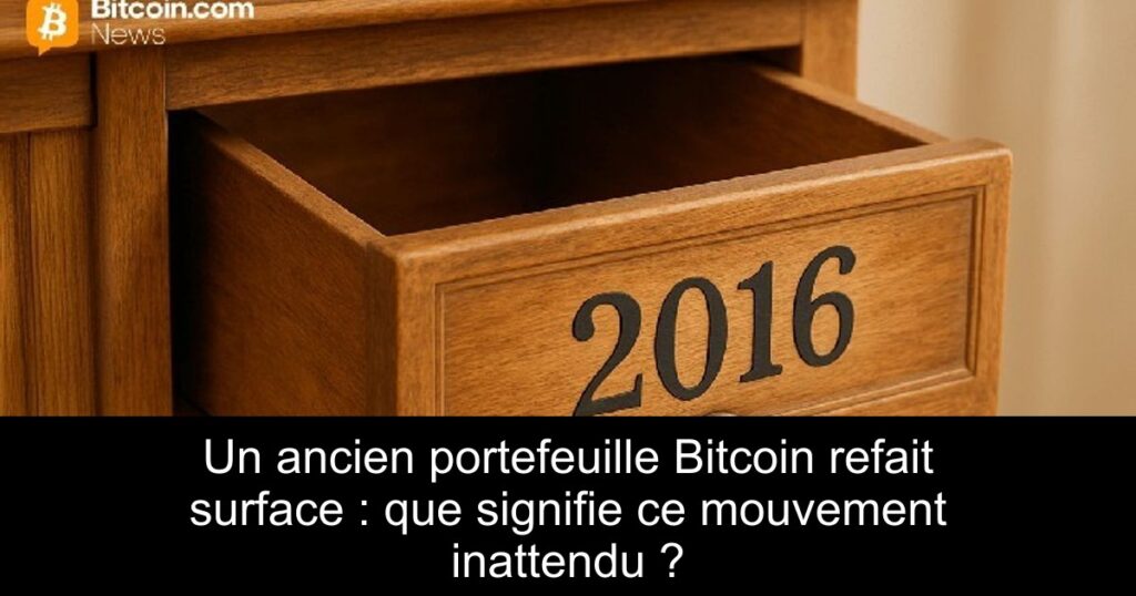 Un ancien portefeuille Bitcoin refait surface : que signifie ce mouvement inattendu ?