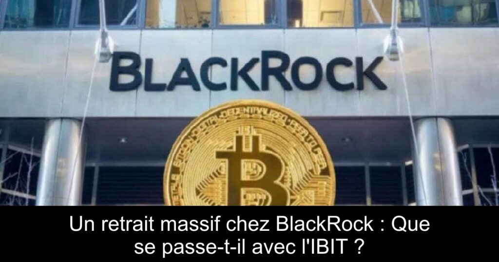 Un retrait massif chez BlackRock : Que se passe-t-il avec l’IBIT ?