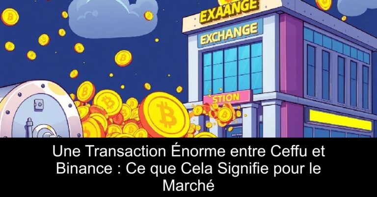 Une Transaction Énorme entre Ceffu et Binance : Ce que Cela Signifie pour le Marché