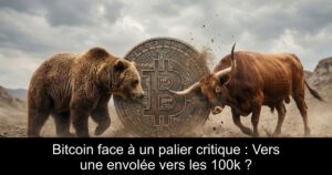 Bitcoin face à un palier critique : Vers une envolée vers les 100k ?