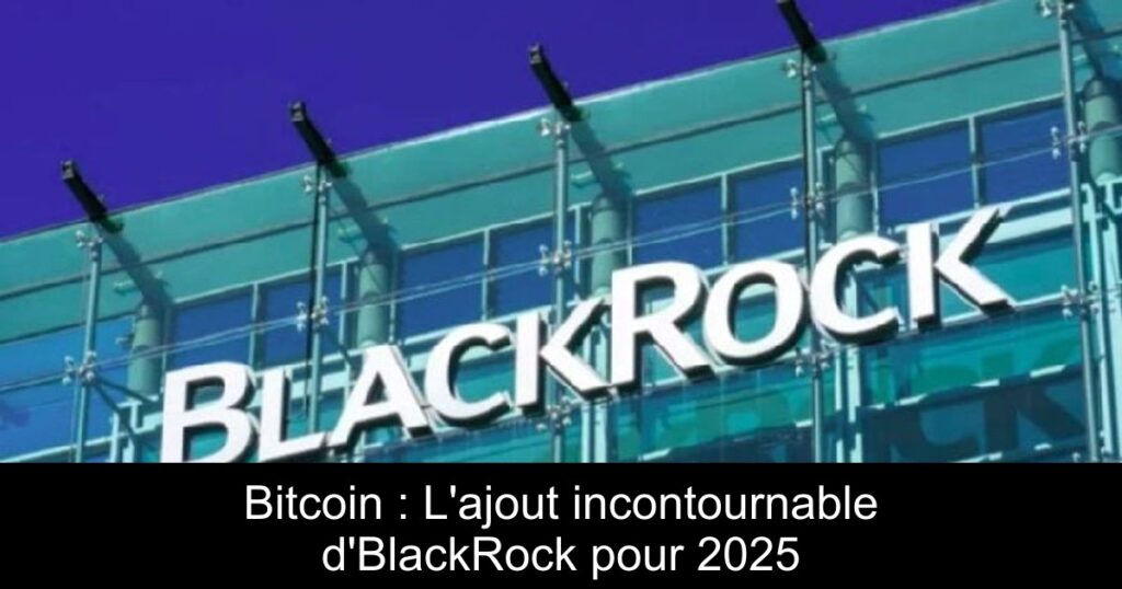 Bitcoin : L&rsquo;ajout incontournable d&rsquo;BlackRock pour 2025