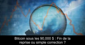 Bitcoin sous les 90,000 $ : Fin de la reprise ou simple correction ?