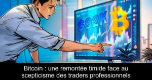 Bitcoin : une remontée timide face au scepticisme des traders professionnels