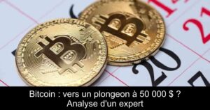 Bitcoin : vers un plongeon à 50 000 $ ? Analyse d&rsquo;un expert