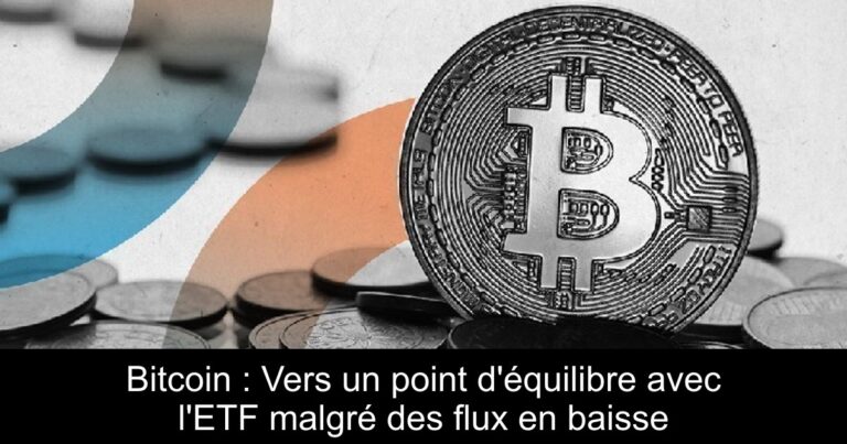 Bitcoin : Vers un point d'équilibre avec l'ETF malgré des flux en baisse